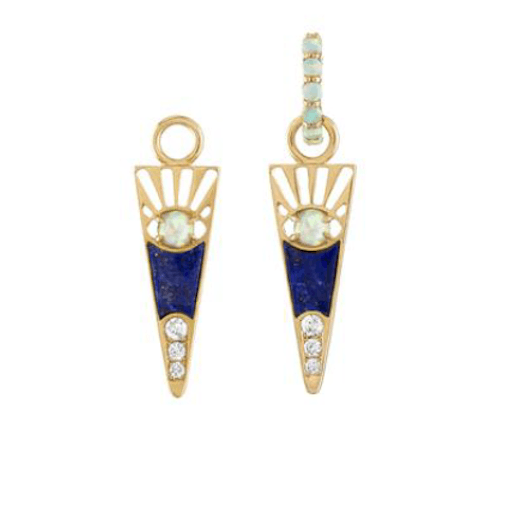 Vertical Rock Diamond Earring Pendant