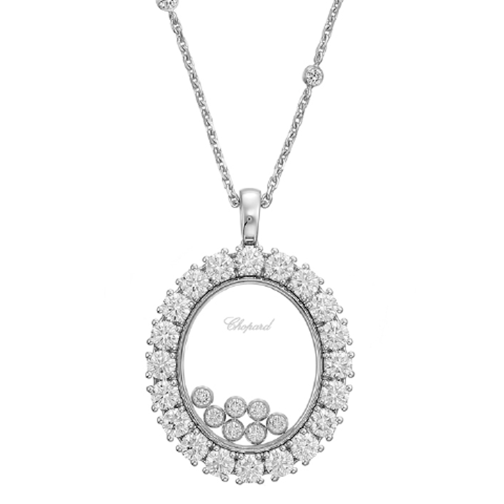 Vertical Happy Diamond Pendant
