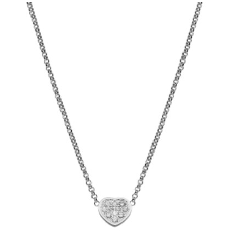 Vertical Happy Hearts Diamond Pendant