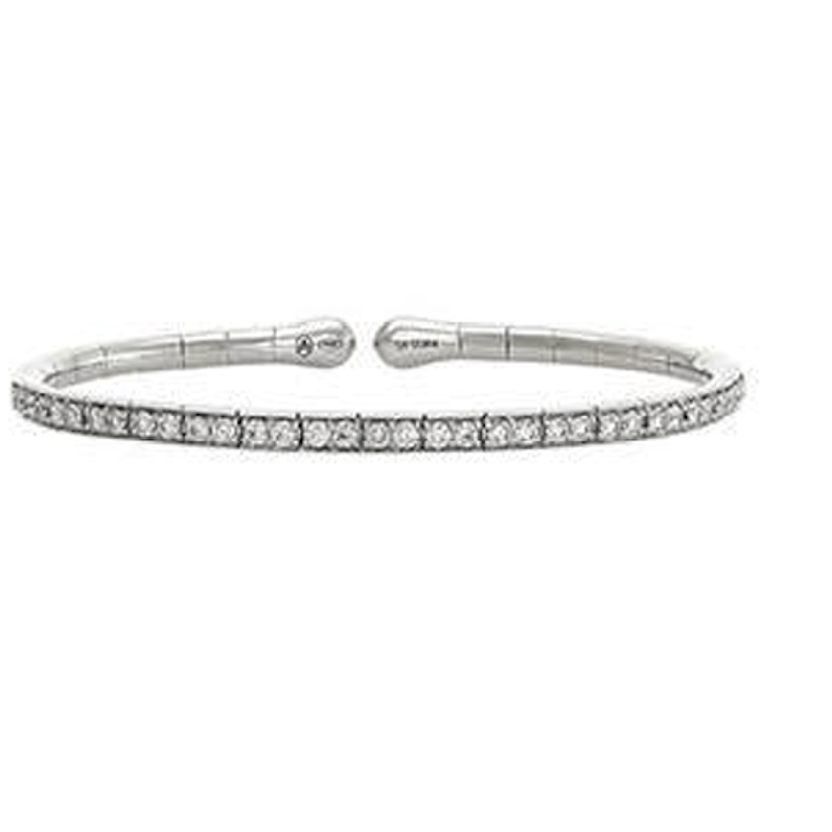 Vertical Round Brilliant Diamond Cuff Bracelet
