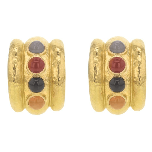 Vertical 19KT Yellow Gold Neutral Earrings