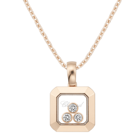 Vertical Happy Diamond Pendant