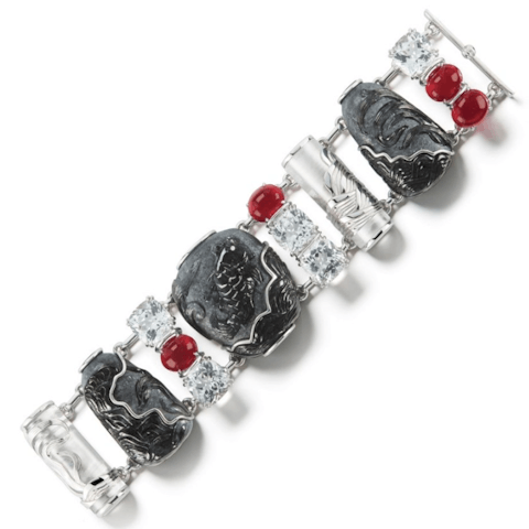 Vertical Ruby Crystal Bracelet 7