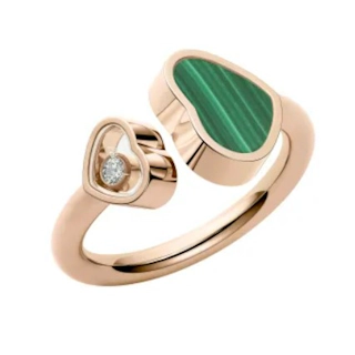 Vertical Happy Hearts Ring