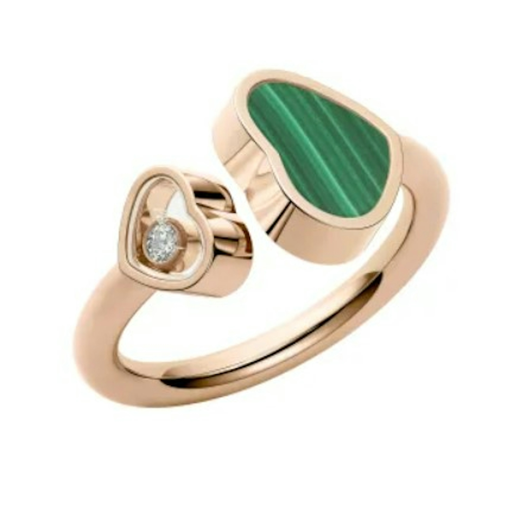 Vertical Happy Hearts Ring