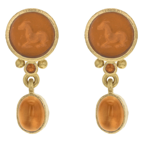 Vertical 19KT Yellow Gold Earrings
