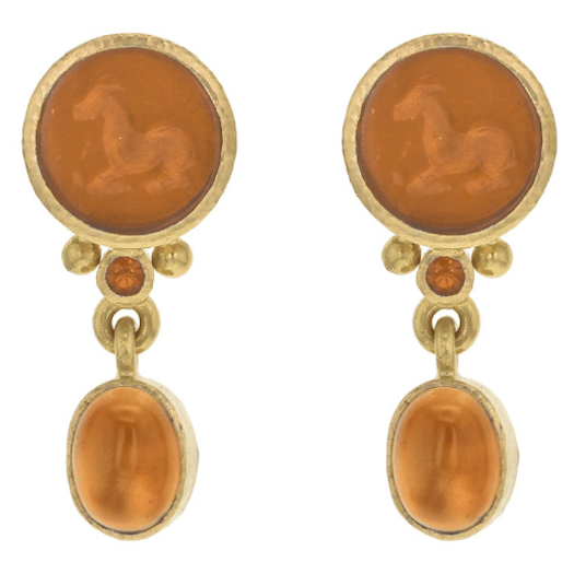 Vertical 19KT Yellow Gold Earrings