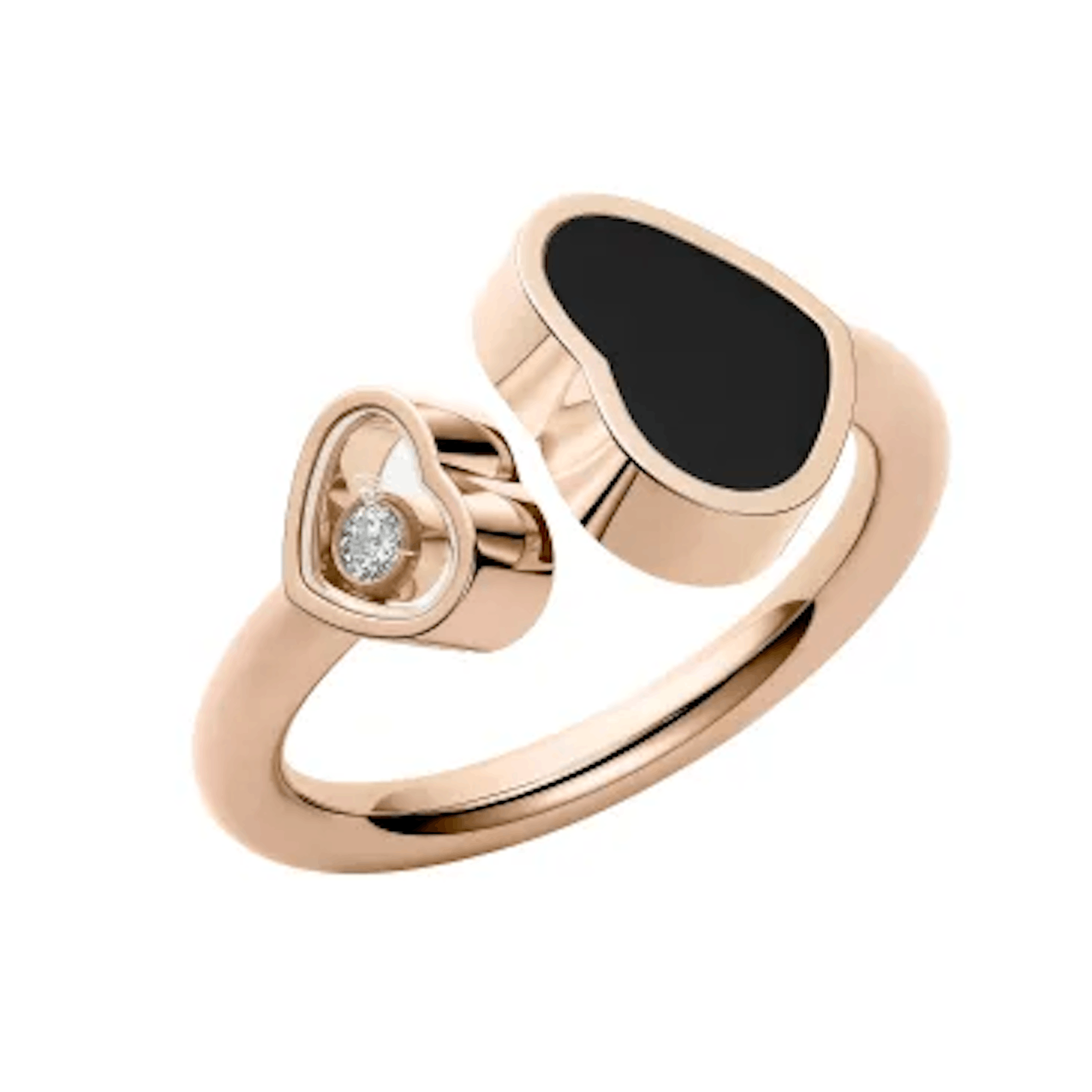 Vertical Happy Hearts Ring