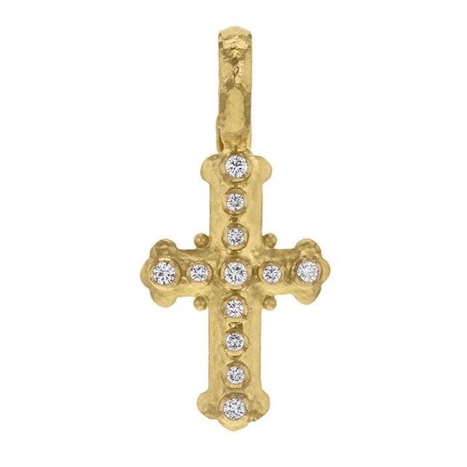 Vertical 19KT Yellow Gold Small Pendant