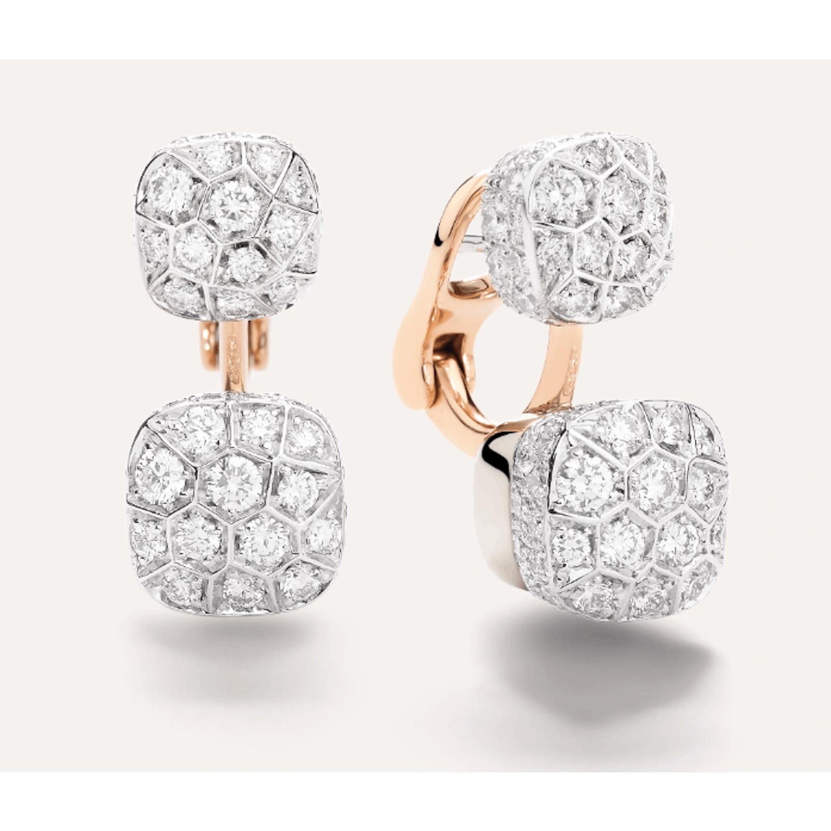 Vertical Double Nudo Diamond Earring