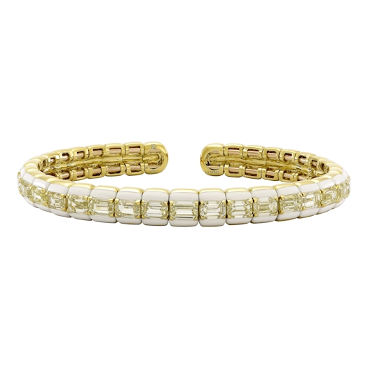 Vertical 18KT Yellow Gold Cuff Bracelet