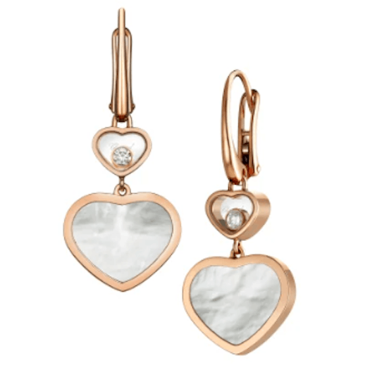 Vertical Happy Hearts Earring