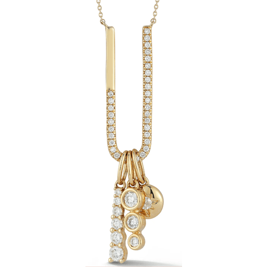 Vertical Diamond Charm Necklace