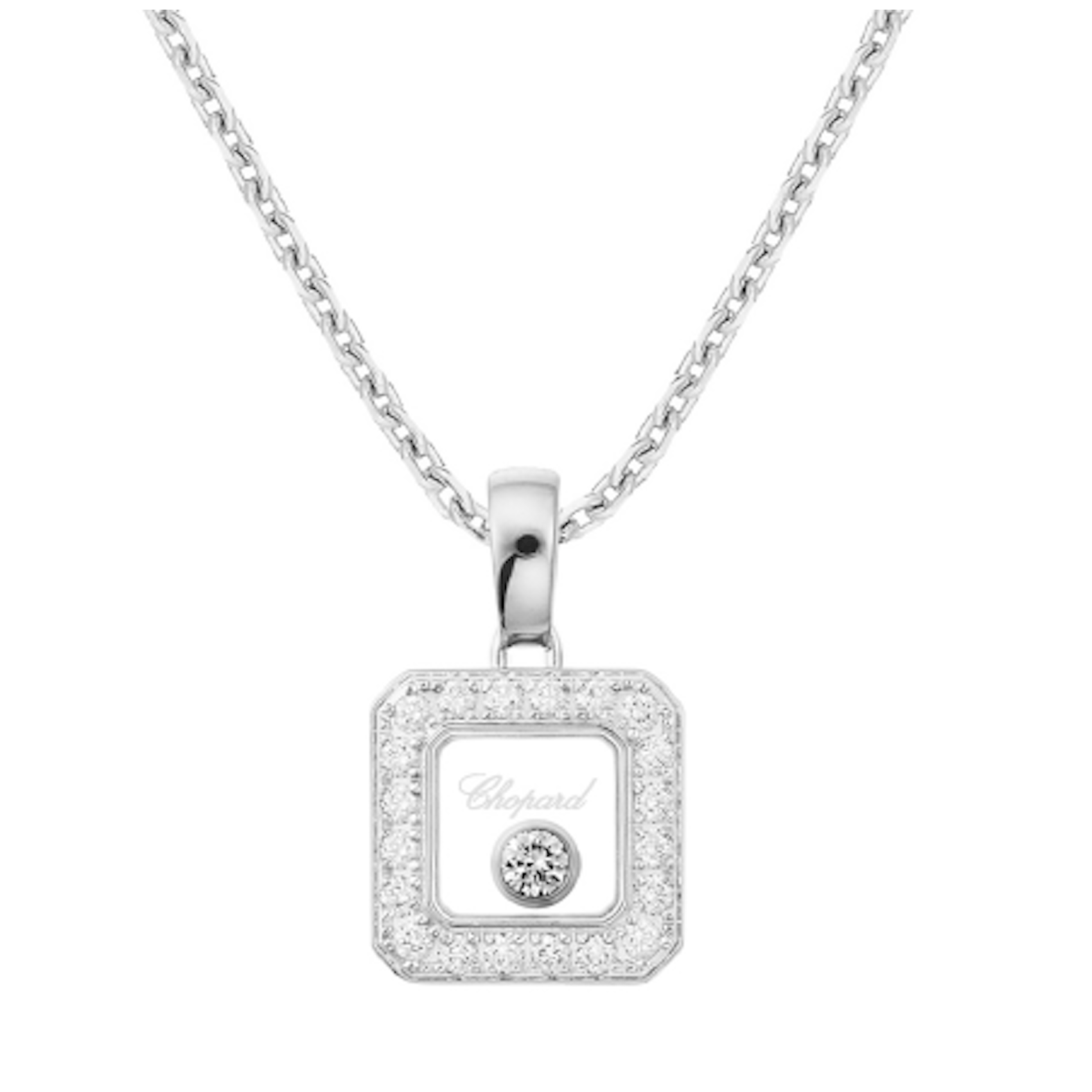 Vertical Happy Diamond Pendant
