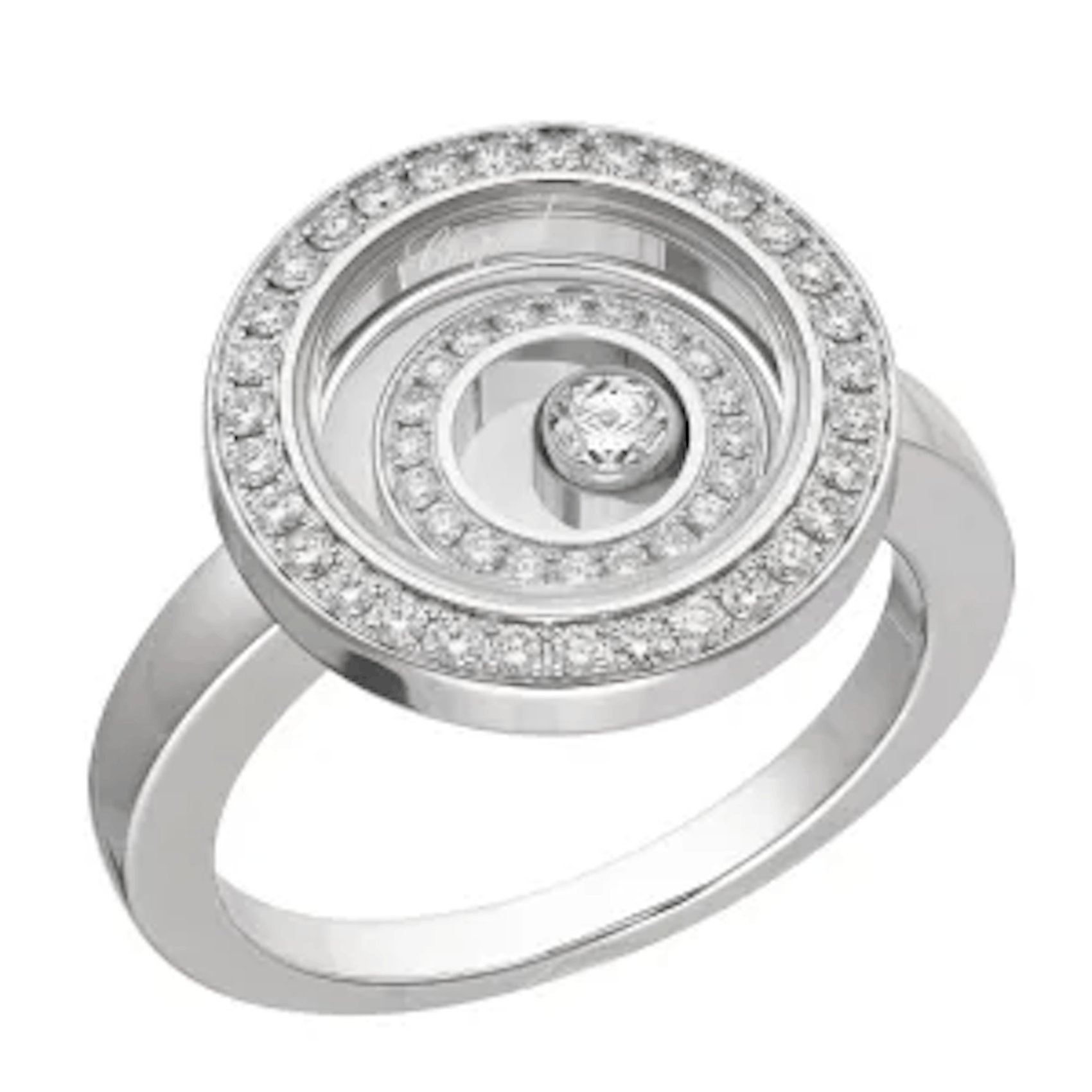 Vertical Round Brilliant Diamond Ring