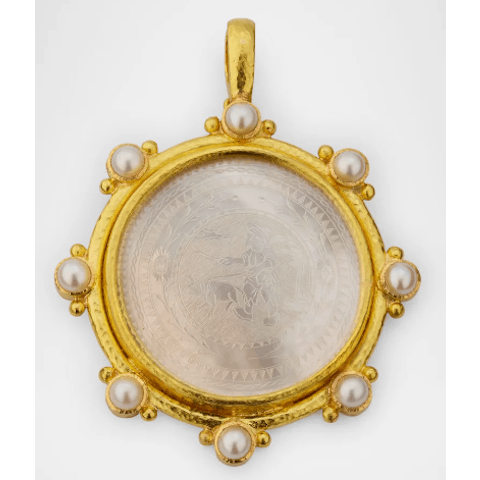 Vertical 19KT Yellow Gold Pendant