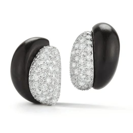 Vertical Silhouette Ebony Stud Earring