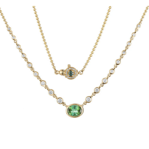 Vertical Rock Small Diamond Necklace