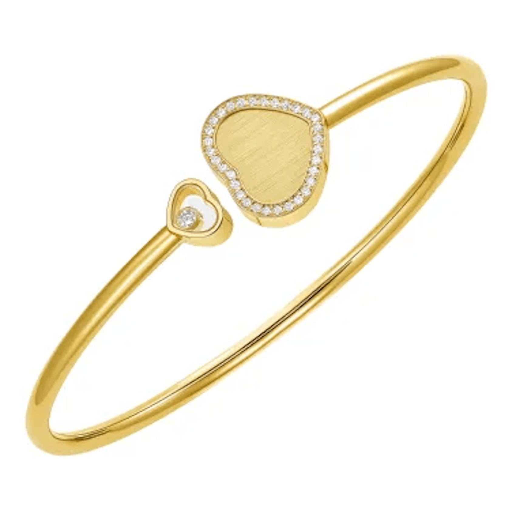 Vertical 18KT Yellow Gold Happy Hearts Bracelet