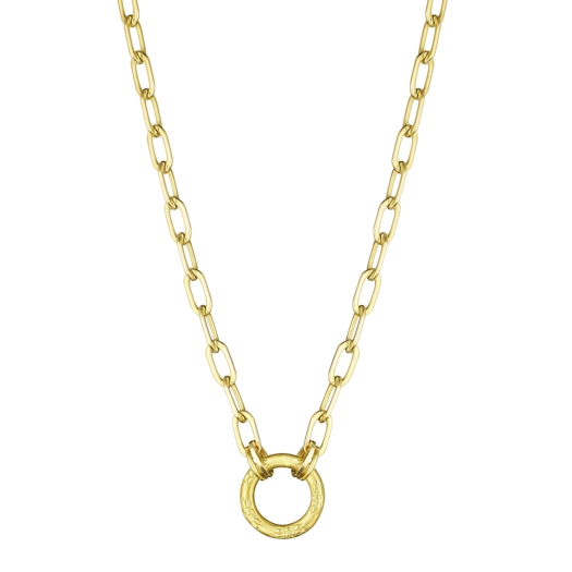 Vertical 18KT Yellow Gold Engraved Pendant