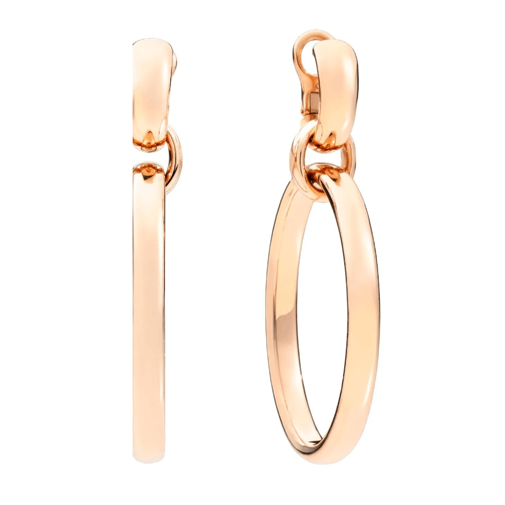 Vertical 18K Iconica Hoop Earring