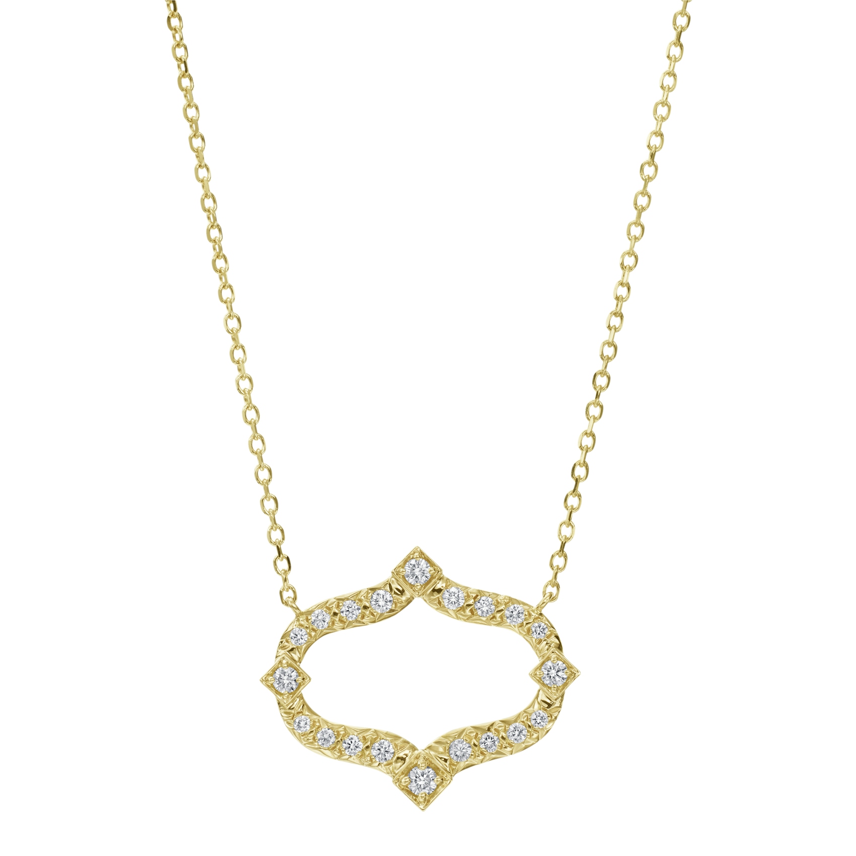 Vertical 18KT Yellow Gold Pendant 16