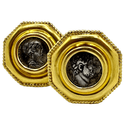 Vertical 18KT Yellow Gold Stud Earring