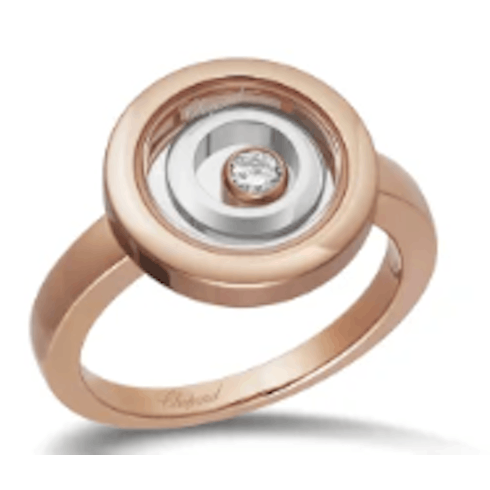 Vertical 18K Happy Spirit Diamond Ring