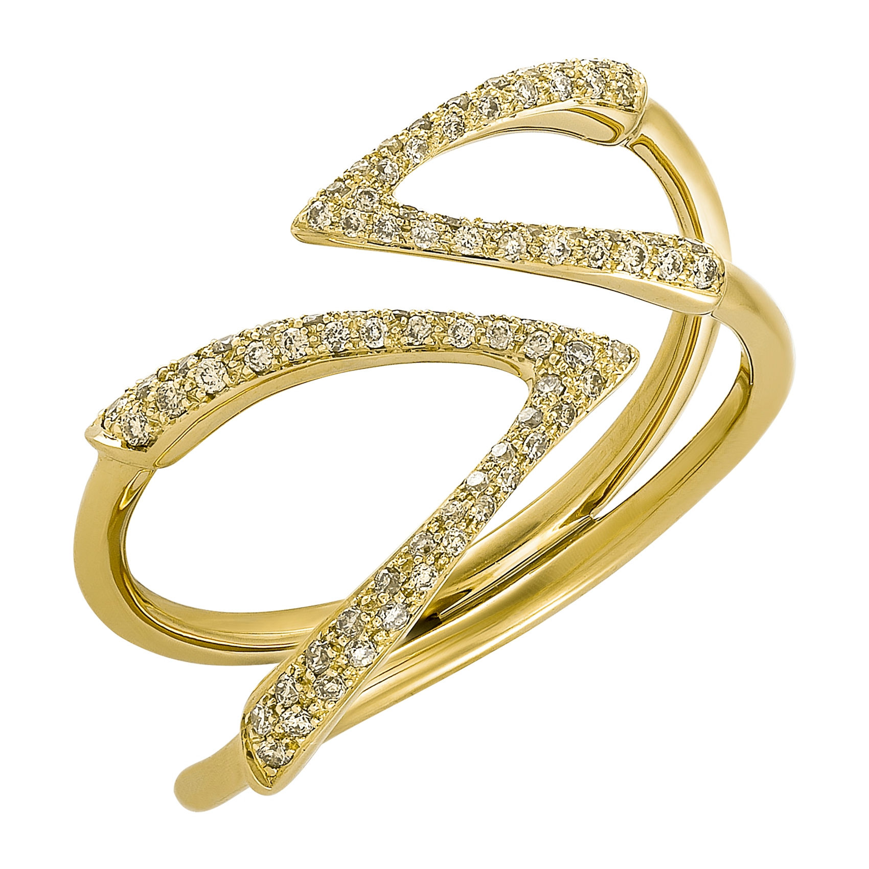 Vertical 18KT Yellow Gold Ring
