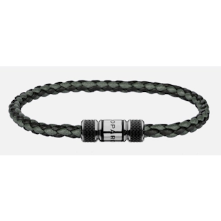 Vertical Stone Green Woven Bracelet