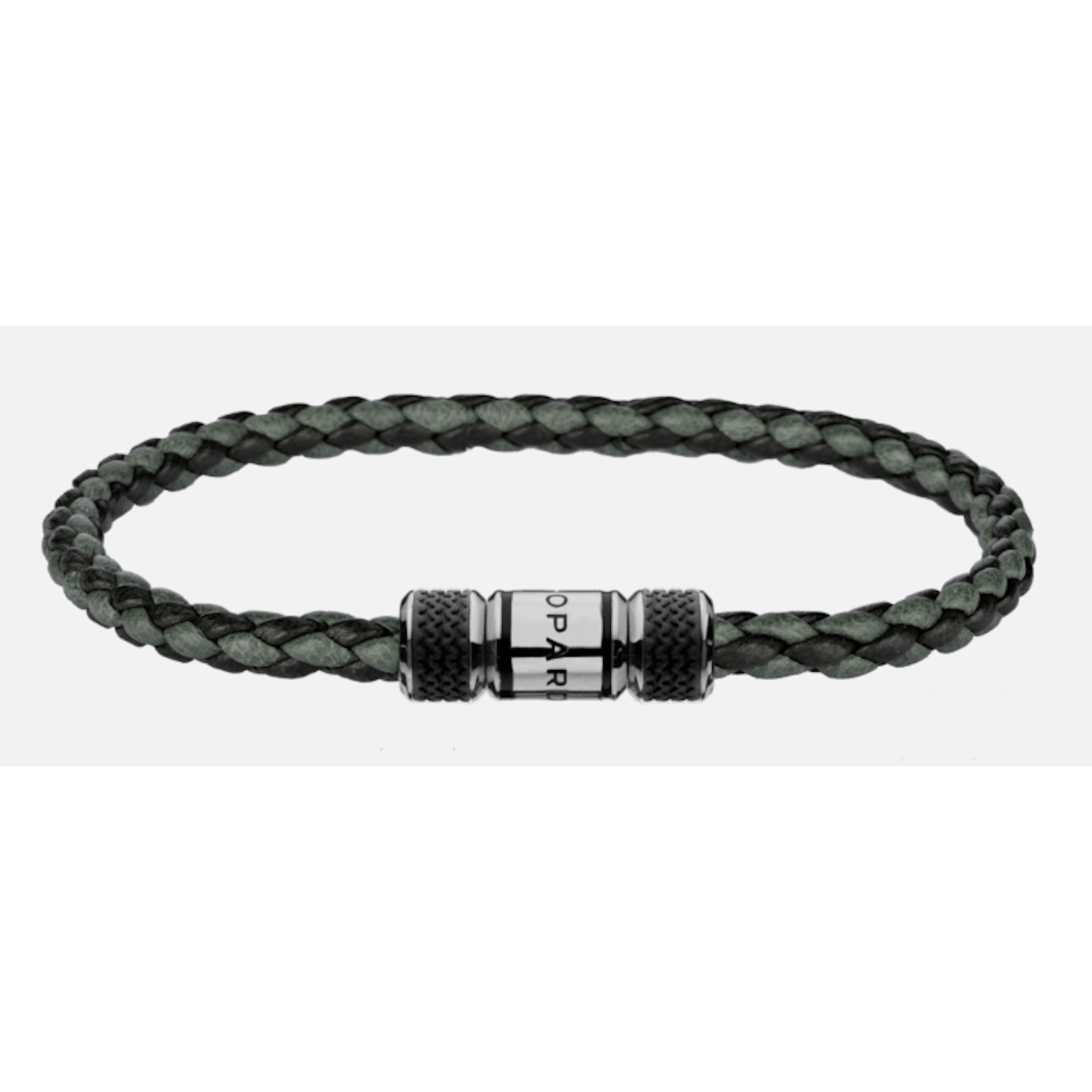 Vertical Stone Green Woven Bracelet