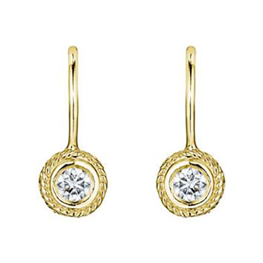 Vertical 18KT Yellow Gold Earring