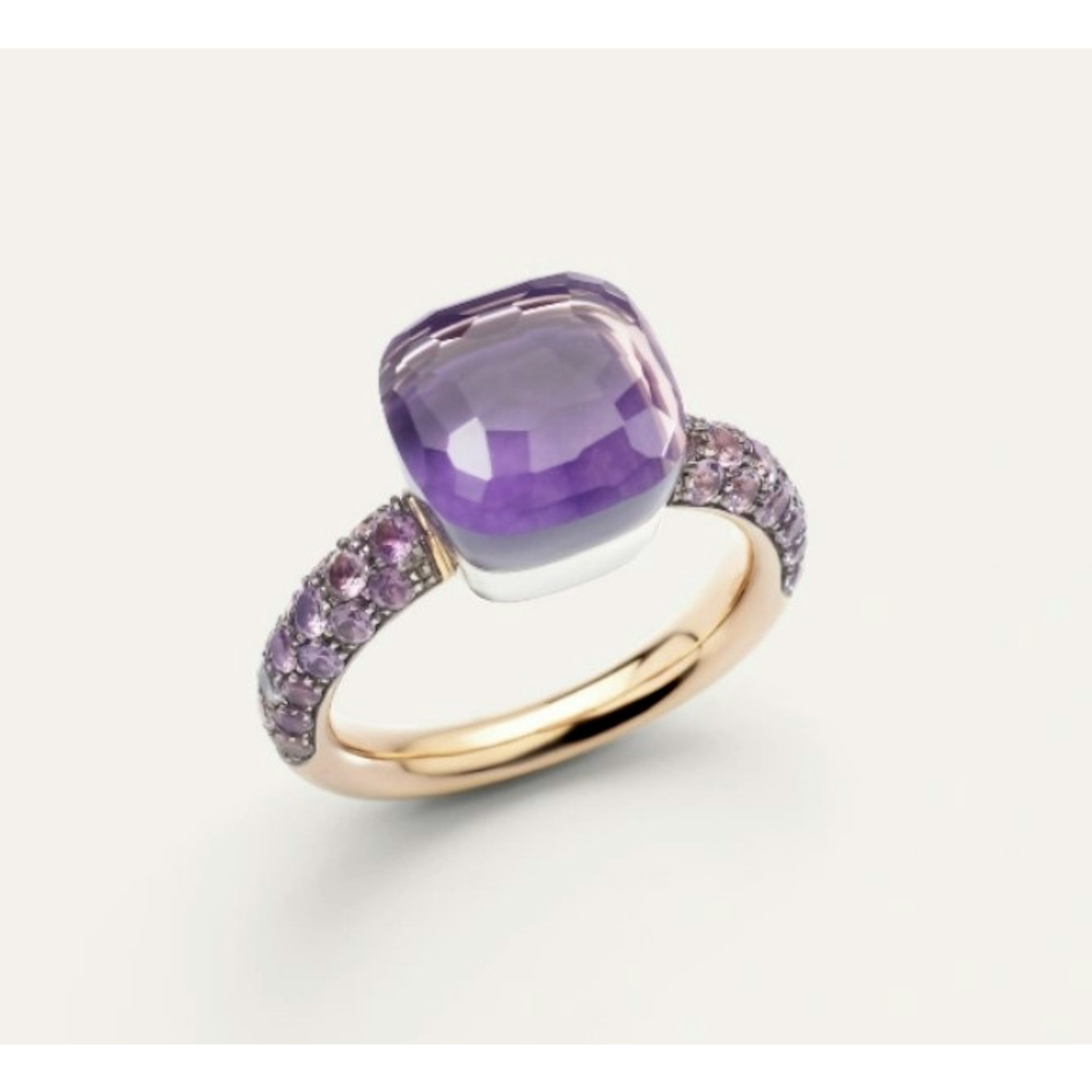 Vertical 18K Nudo Jade Ring