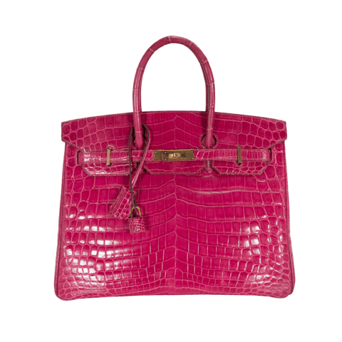 Image #1 Shiny Niloticus Crocodile Birkin 35 Rose Scheherazade