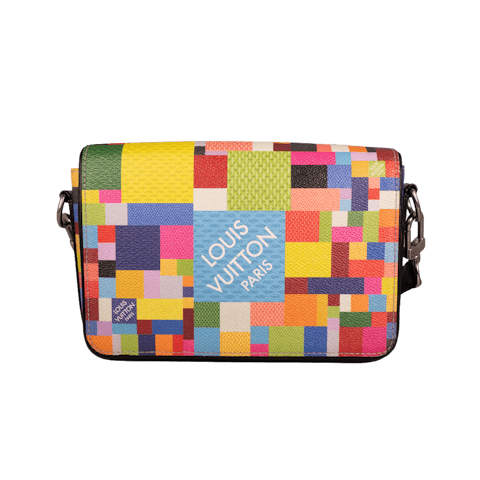 Image #1 Limited Edition Damier Graphite 3D Coated Canvas Studio Messenger Multicolor