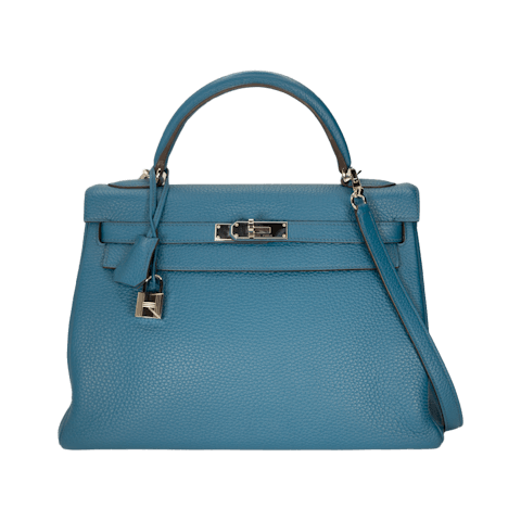 Image #1 Clemence 32cm Kelly Bag Bleu Izmir