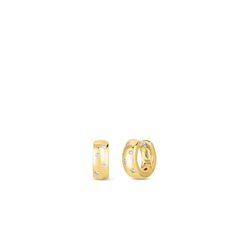 Vertical 18K Yellow Gold Diamond Wrap Earrings