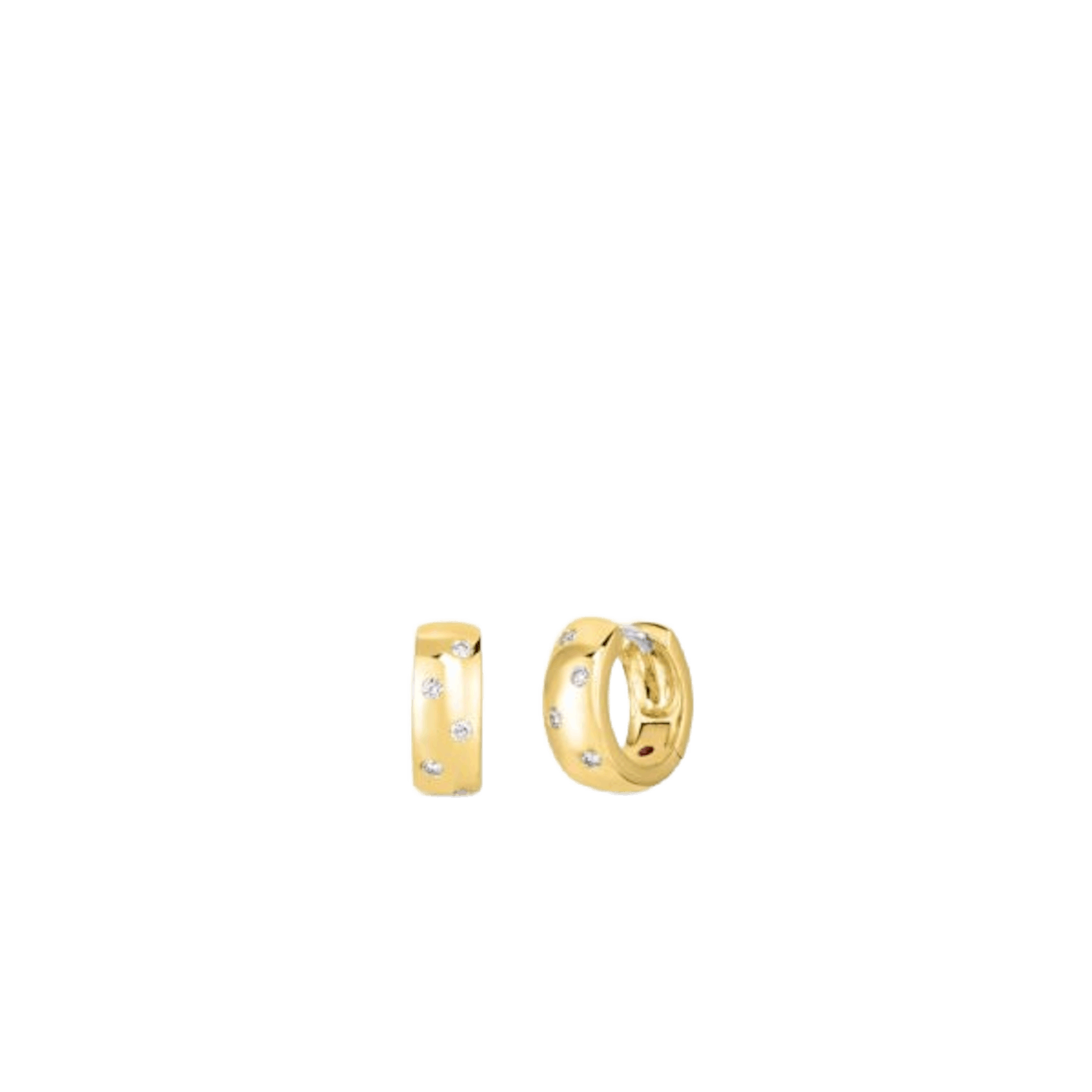 Vertical 18K Yellow Gold Diamond Wrap Earrings
