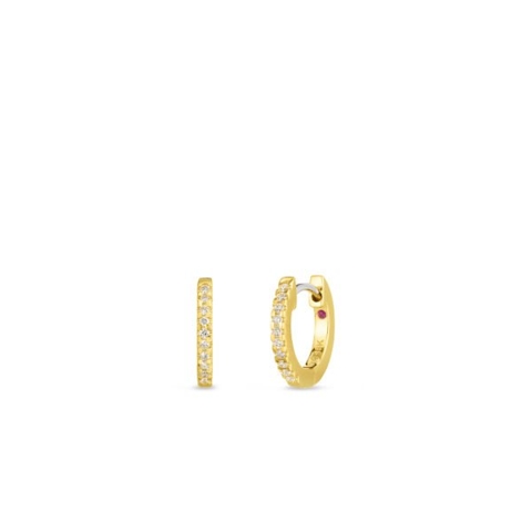Vertical 18K Yellow The Perfect Diamnd XS Huggy Hoops