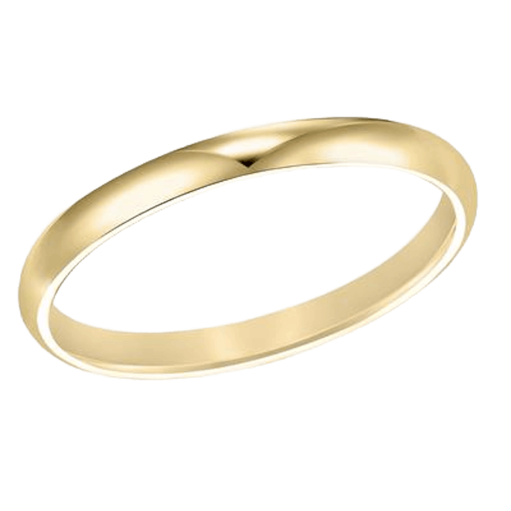 Vertical 14K Yellow Gold Low Dome Comfort Fit Band