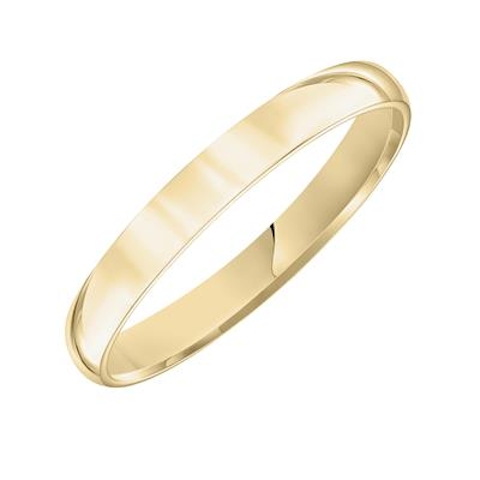 Vertical 14K Yellow Gold Low Dome Comfort Fit Band