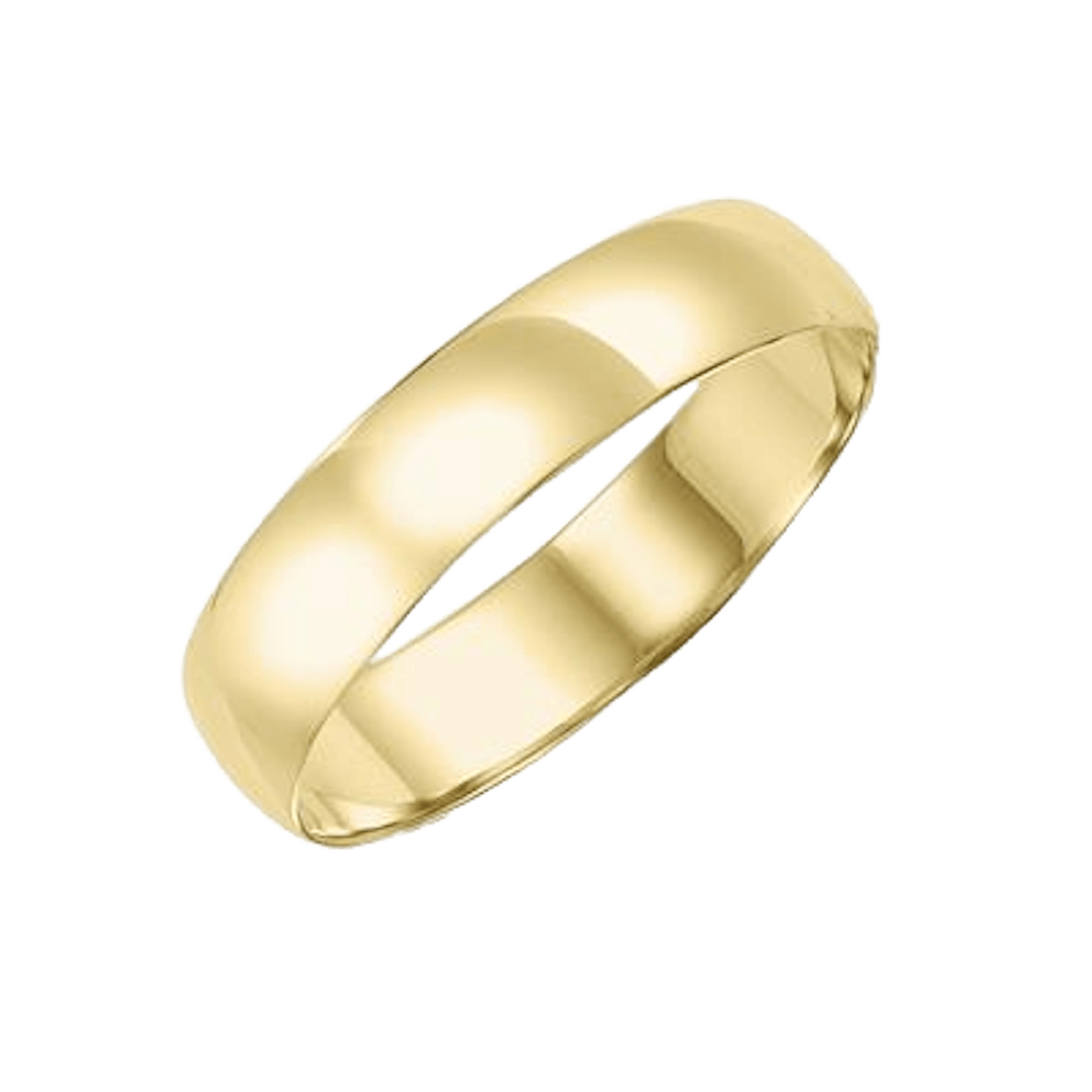 Vertical 14K Yellow Gold Low Dome Comfort Fit Band