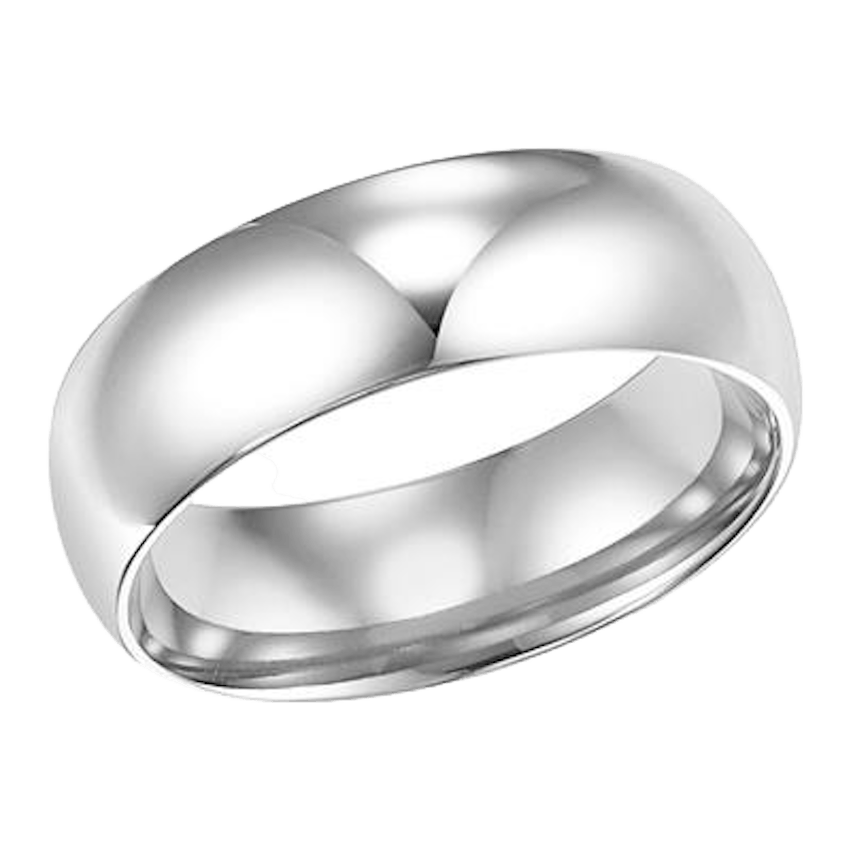 Vertical Platinum Low Dome Comfort Fit Band
