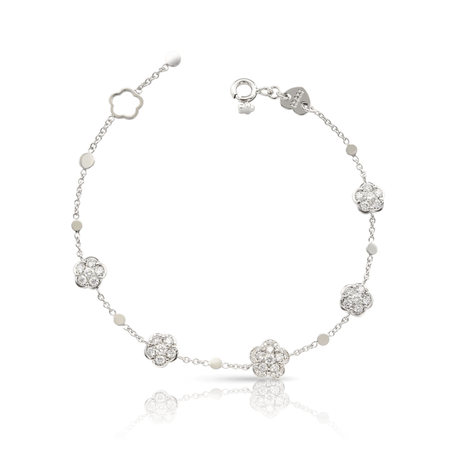 Vertical 18K White Gold Figla Dei Fiori Diamond Bracelet