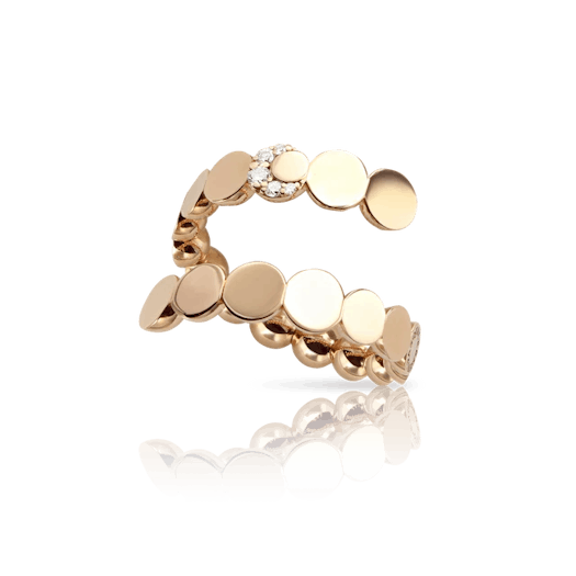 Vertical 18K Rose Gold Luce Diamond Bypass Ring
