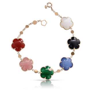 Vertical 18K Rose Gold Petit Joli Mixed Gemstone and Diamond Bracelet