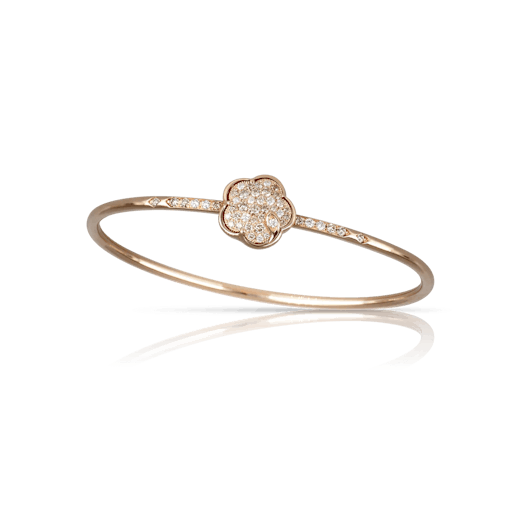 Vertical 18K Rose Gold Petit Joli Carnelian with White and Champagne Diamond Bracelet