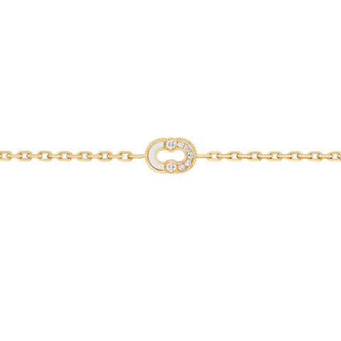 Vertical 18KT Yellow Gold Diamond Chain Bracelet