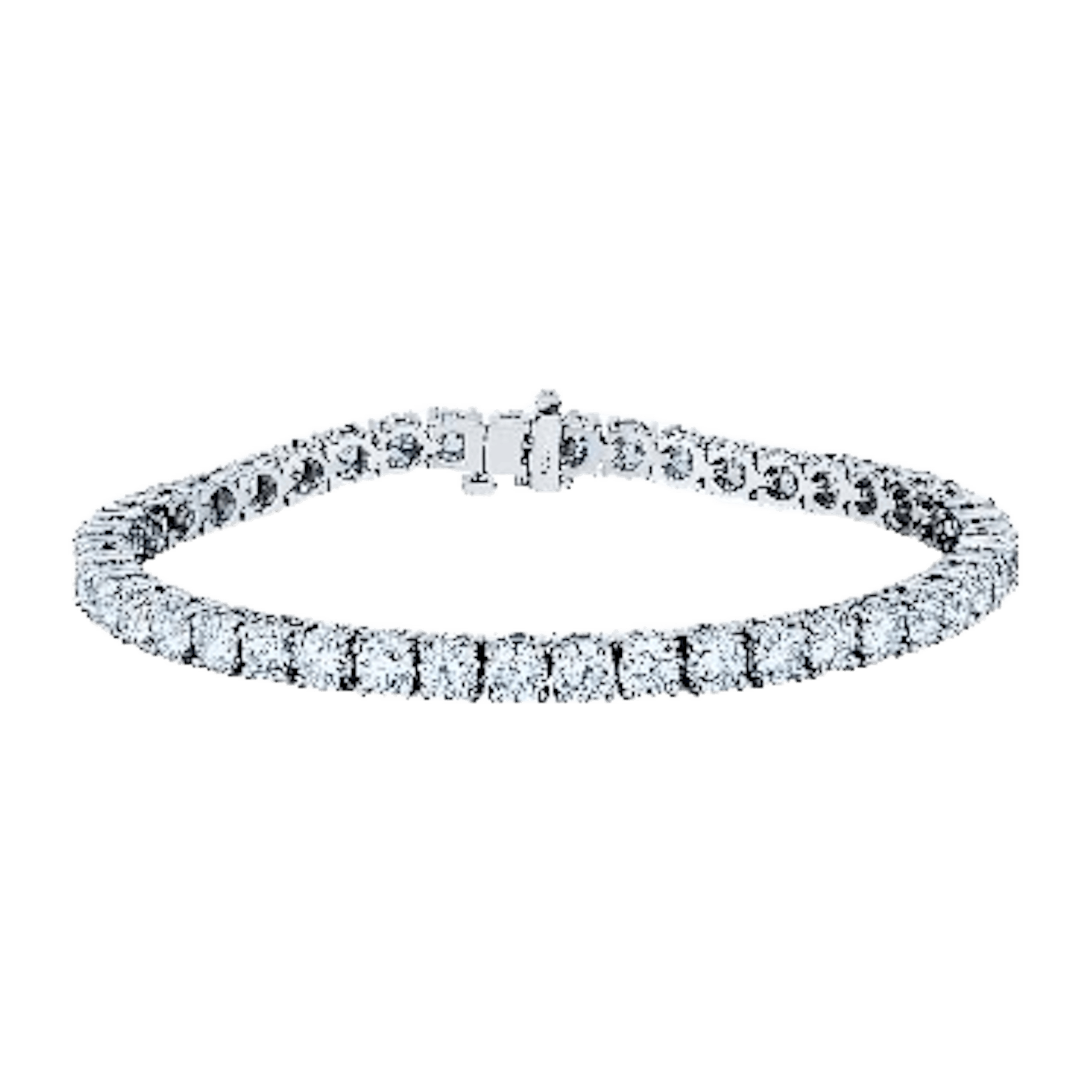 Vertical 18K White Gold Round Diamond Line Bracelet