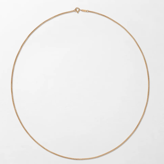 Vertical 18K Yellow Gold 16MM Box Chain Necklace